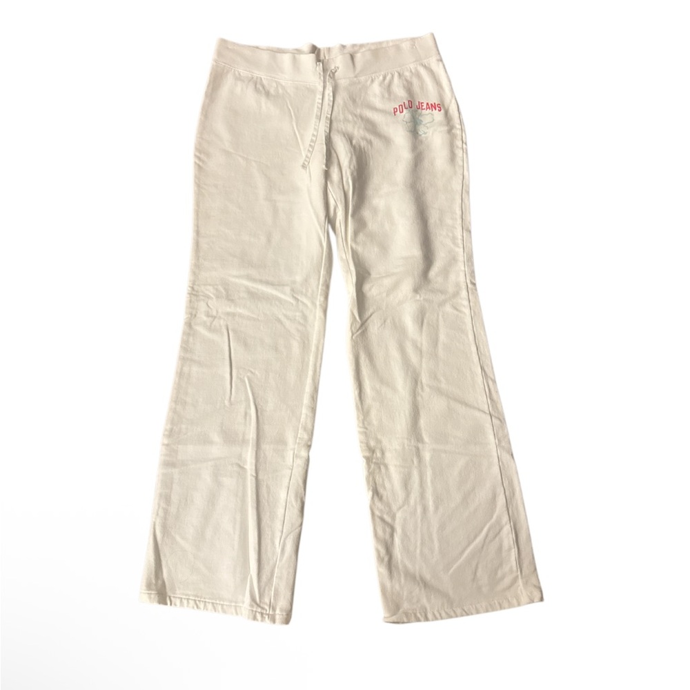 Ralph Lauren VTG White Soft Lounge Sweatpants Beach - Size L